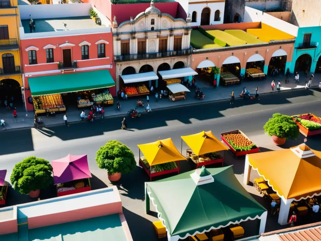 Vibrante ciudad mexicana: arquitectura histórica y moderna El bullicio de una ciudad mexicana con rascacielos modernos y arquitectura histórica, refleja la energía vibrante