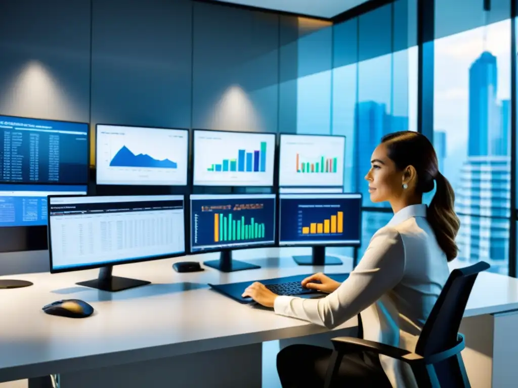 Equipo de Expertos en Impuestos: Análisis Preciso en Colombia Cálculo preciso impuesto renta corporativo Colombia: Equipo de contadores y expertos fiscales colaborando en moderna oficina con tecnología avanzada