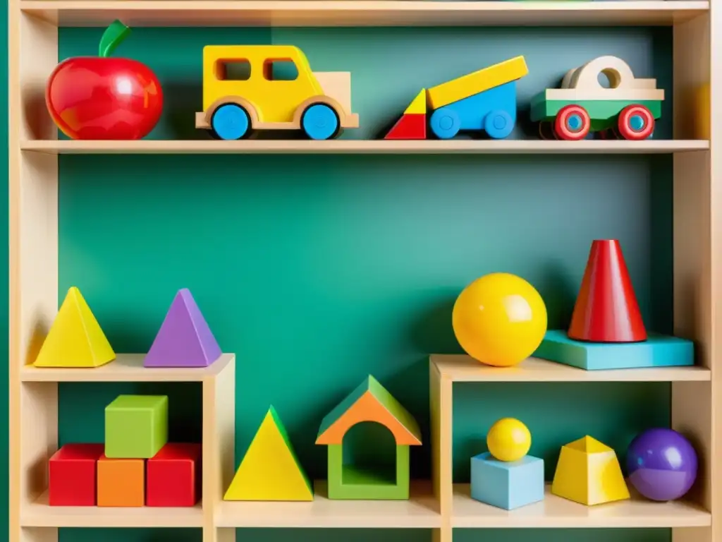 Juguetes educativos vibrantes para niños creativos Colorida variedad de juguetes educativos en un aula moderna, estimulando la creatividad y el aprendizaje en los niños