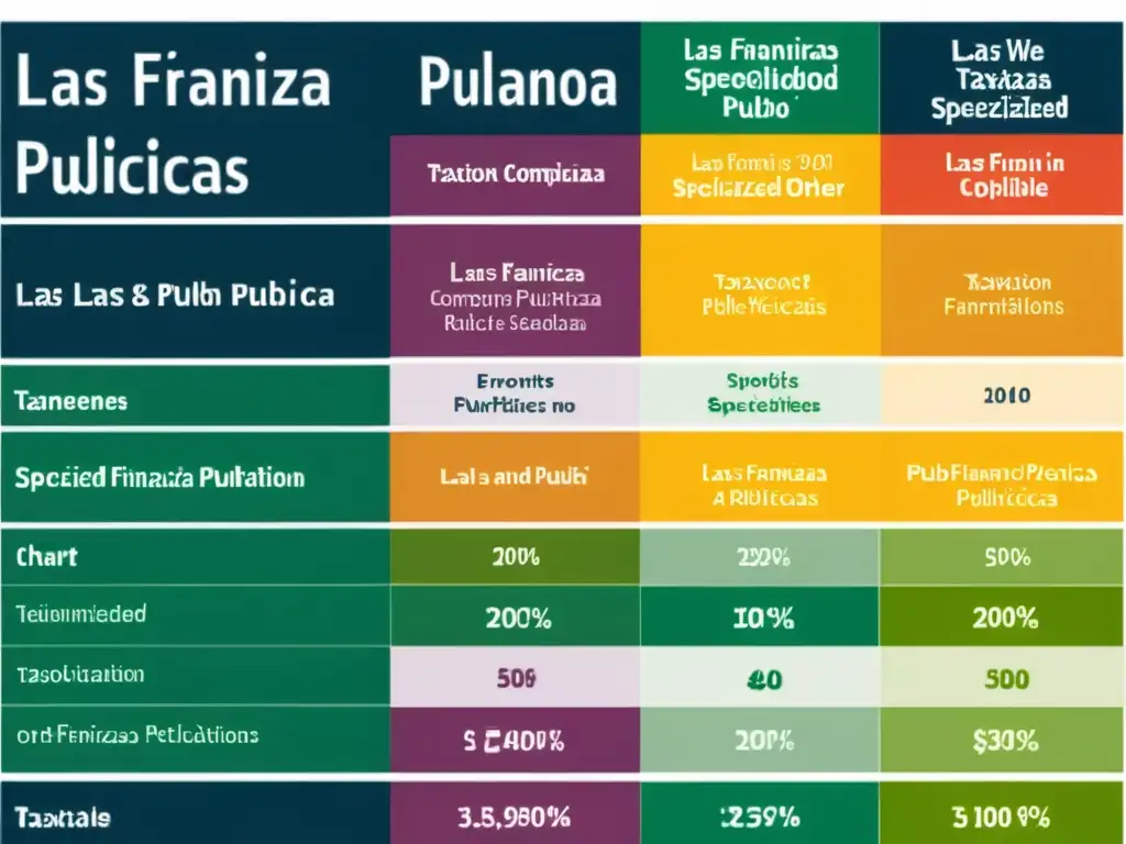 Comparativa de Finanzas Públicas vs Comparativa detallada de Las Finanzas Públicas en tributación frente a otras publicaciones especializadas, con diseño moderno y colores vibrantes