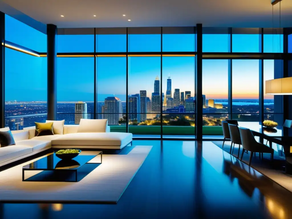 Condominio de lujo con vista panorámica a la ciudad Condominio moderno de lujo con vista a la ciudad