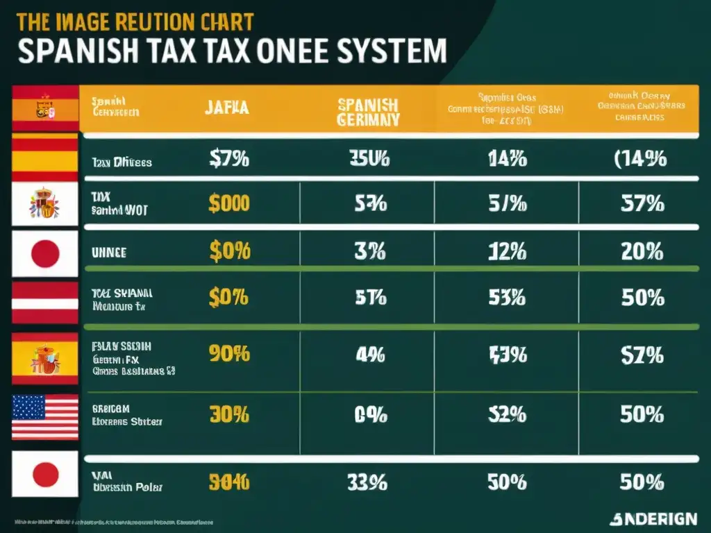 Comparativa Impuestos: España vs Comparación detallada del sistema tributario español con otros países, resaltando las diferencias modelo tributario español de forma clara y moderna