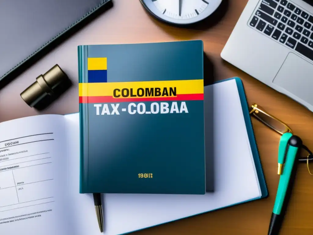 Regulaciones del IVA en el código tributario colombiano: expertos en acción Una imagen detallada del código tributario colombiano, con una lupa resaltando puntos clave y anotaciones de expertos