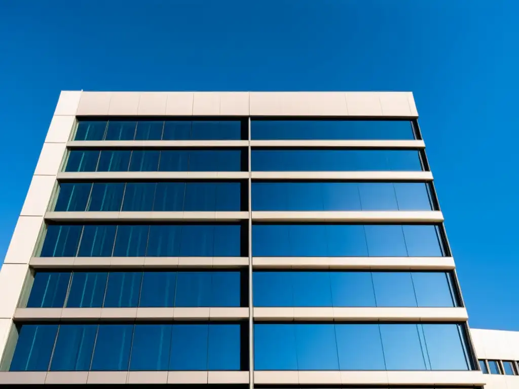 Edificio de la Agencia Tributaria: Arquitectura Moderna en Madrid Imponente edificio de la Agencia Tributaria en Madrid, reflejando la ciudad