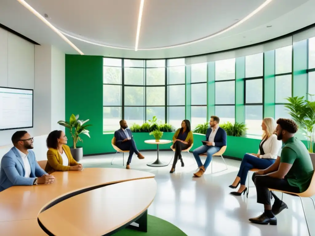 Seminario de impuestos para emprendedores Inspiradora clase de Derecho tributario para emprendedores en un aula moderna y luminosa, fomentando la colaboración y el crecimiento profesional
