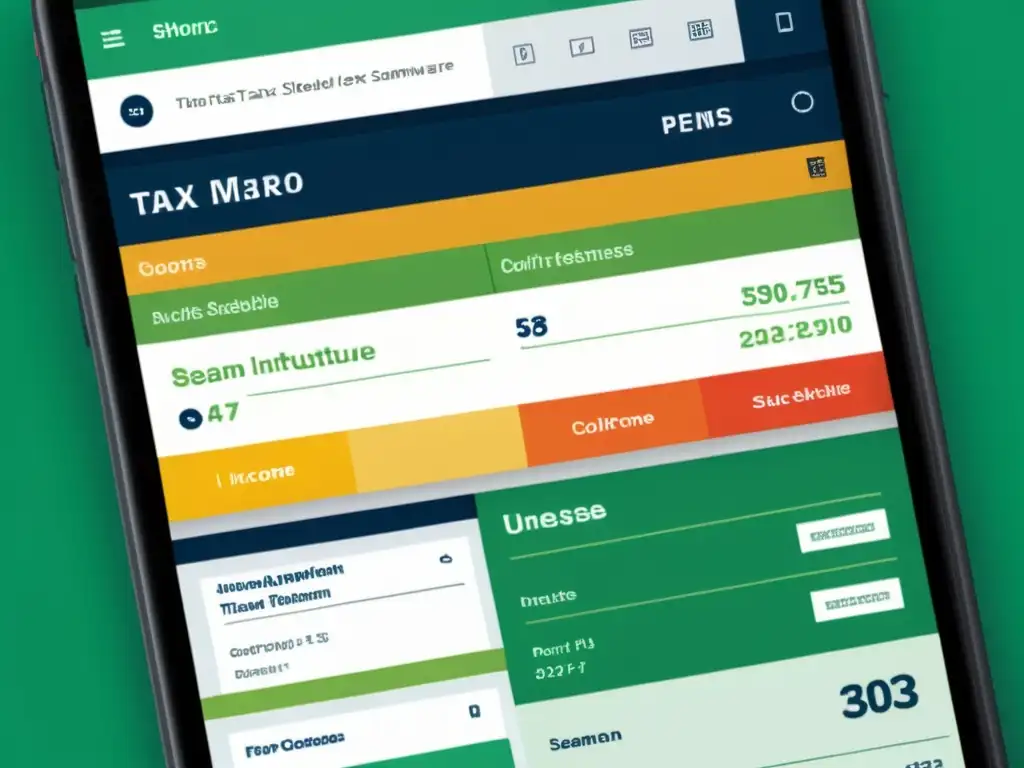 Interfaz de software de gestión fiscal: moderna, intuitiva y profesional Interfaz moderna y eficiente para el software de gestión tributaria
