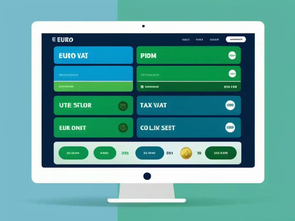 Interfaz de tienda online ultradetallada con toques financieros Interfaz de tienda online moderna con detalles de IVA en ecommerce