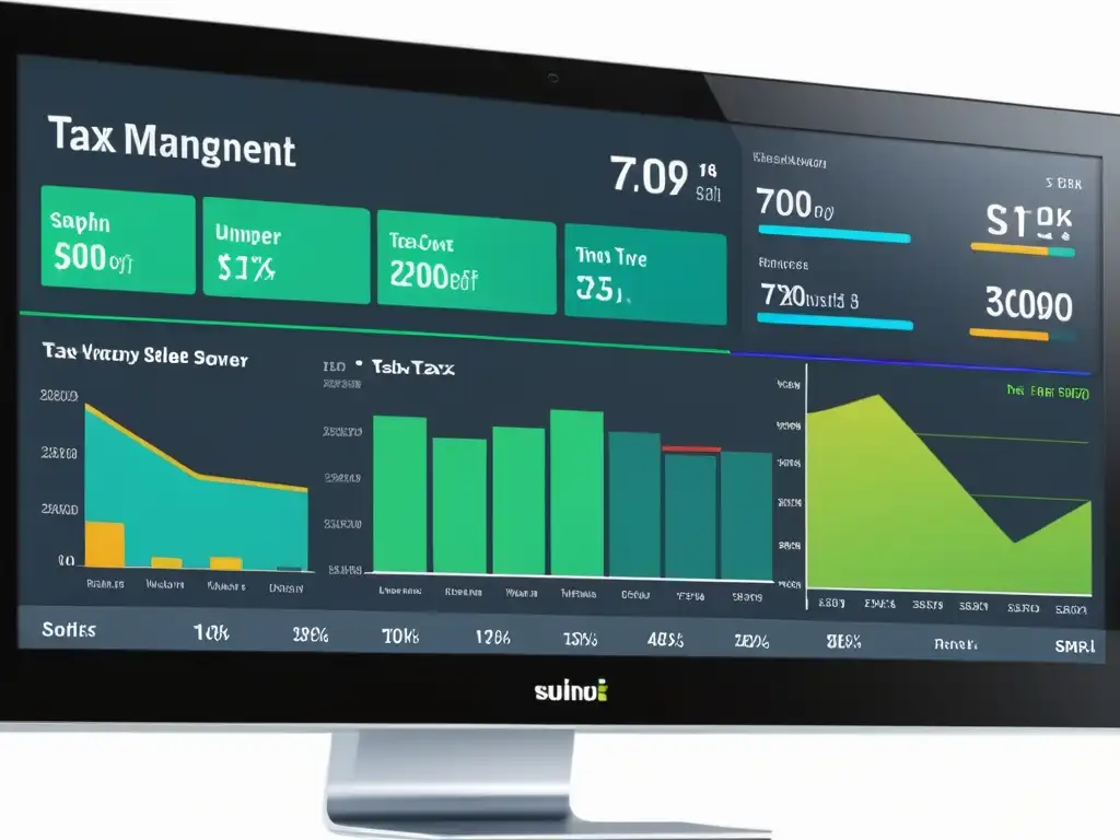 Interfaces de gestión de impuestos: modernas, eficientes y vibrantes Comparación de las mejores herramientas software gestión tributaria con interfaces modernas y eficientes, gráficos detallados y colores vibrantes