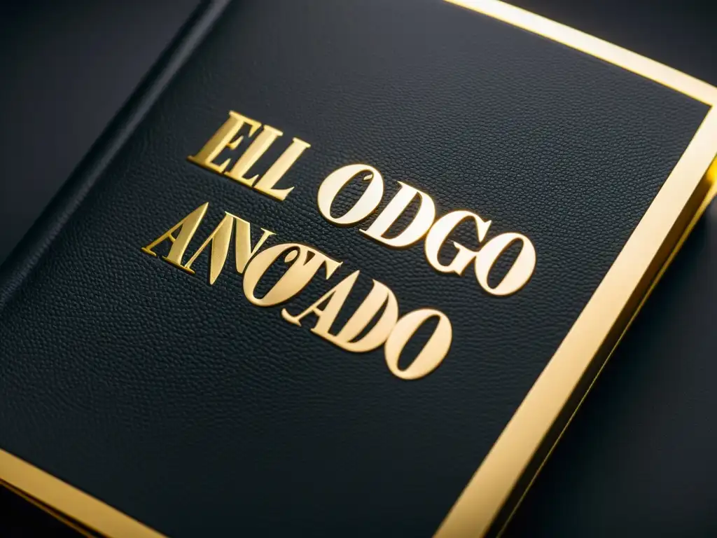 Portada elegante del Código Tributario Anotado Portada elegante y moderna de 'El Código Tributario Anotado', con detalles en dorado sobre fondo negro mate, proyecta profesionalismo y expertise