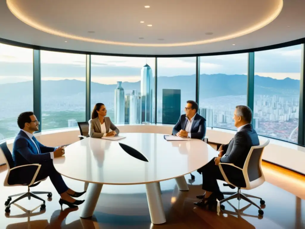 Reunión de Profesionales Colombianos: Colaboración y Determinación Profesionales colombianos colaboran con entusiasmo en una reunión de contribución empresarial para la equidad en Colombia