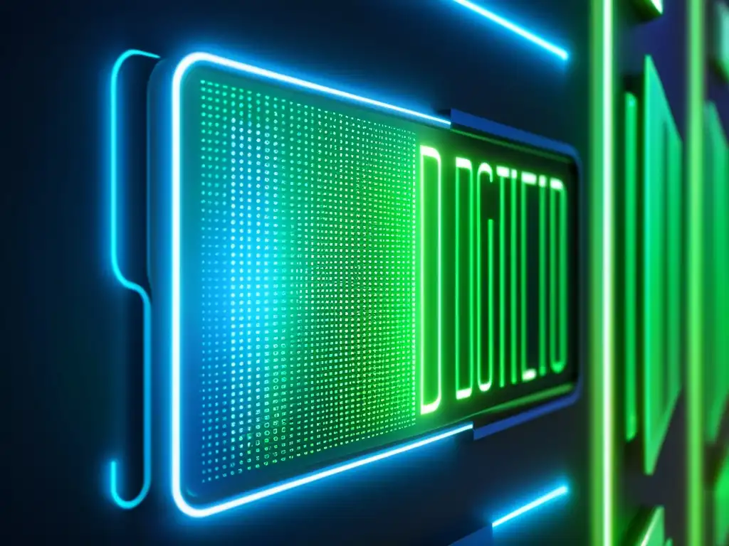 Interfaz futurista de seguridad y encriptación de datos Software de gestión tributaria con confidencialidad garantizada en una interfaz futurista y ultramoderna