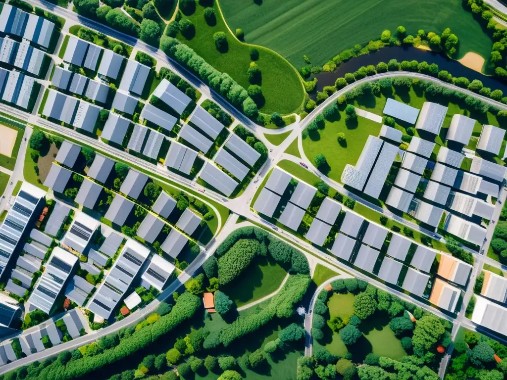 Vista aérea diversa de paisaje urbano Vibrante paisaje urbano con diversidad arquitectónica y gestión fiscal de bienes raíces en distintos estados