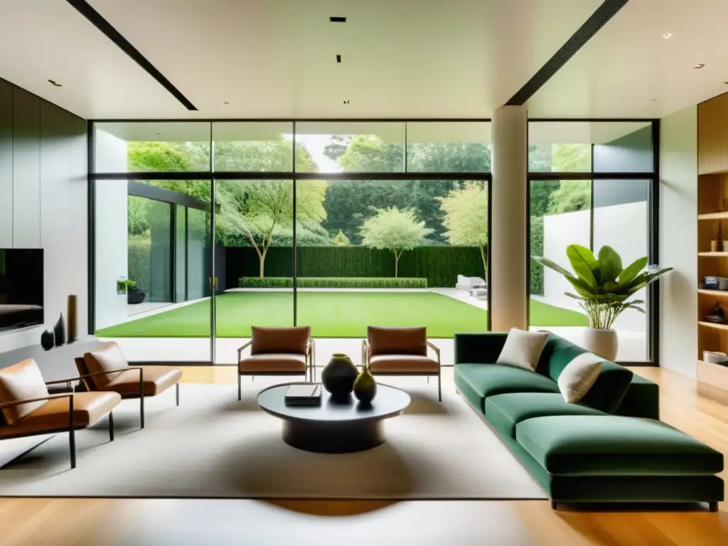 Planificación financiera familiar armoniosa en sala elegante Vista de una sala moderna con luz natural y familia discutiendo planificación fiscal para protección patrimonio familiar